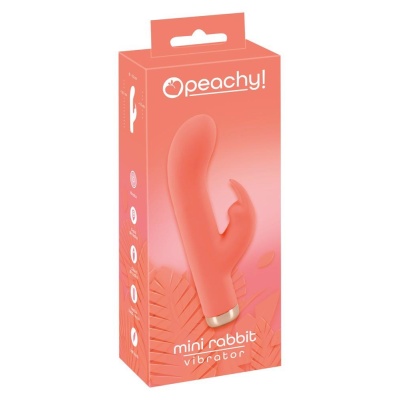 Wibrator króliczek Peachy Mini Rabbit – podwójna stymulacja punktu G i łechtaczki, 10 trybów, 16,7 cm - 1