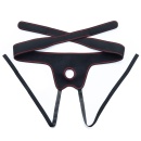 Wibrujący zestaw strapon Easy 7,5'' (19 cm) – czarny z czerwonymi wstawkami - 8