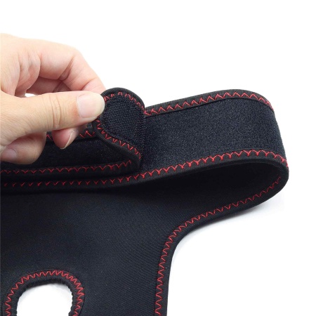 Wibrujący zestaw strapon Easy 7,5'' (19 cm) – czarny z czerwonymi wstawkami - 9