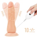 Wibrujący zestaw strapon Easy 7,5'' (19 cm) – czarny z czerwonymi wstawkami - 13