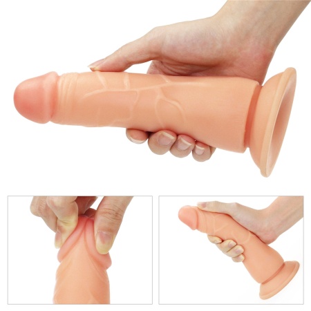 Wibrujący zestaw strapon Easy 7,5'' (19 cm) – czarny z czerwonymi wstawkami - 15