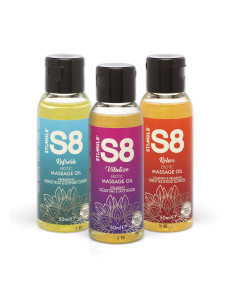 S8 Massage Oil Box 3x 50ml Multi flavour 2