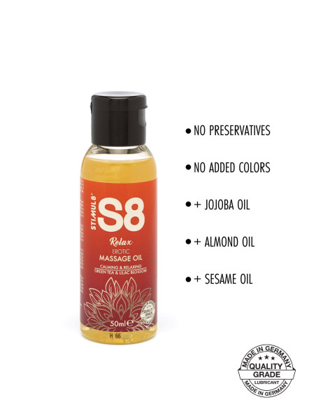 S8 Massage Oil Box 3x 50ml Multi flavour
