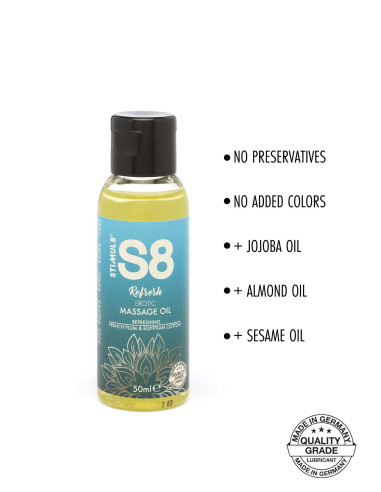 S8 Massage Oil Box 3x 50ml Multi flavour
