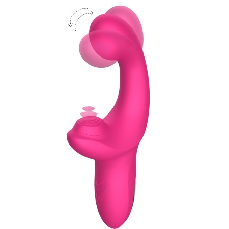 Wibrator G Spot z funkcją tapping (Tapping Function) - podwójna stymulacja, matowy silikon, profil ergonomiczny - 7