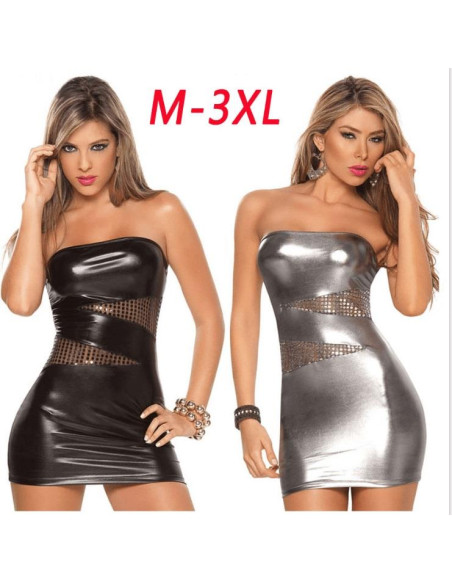 Bielizna - Wetlook Dress Black one size