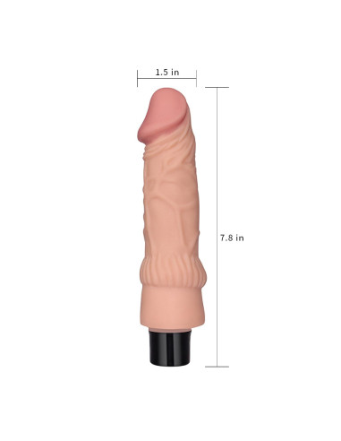 7.8"" REAL SOFTEE Vibrating Dildo