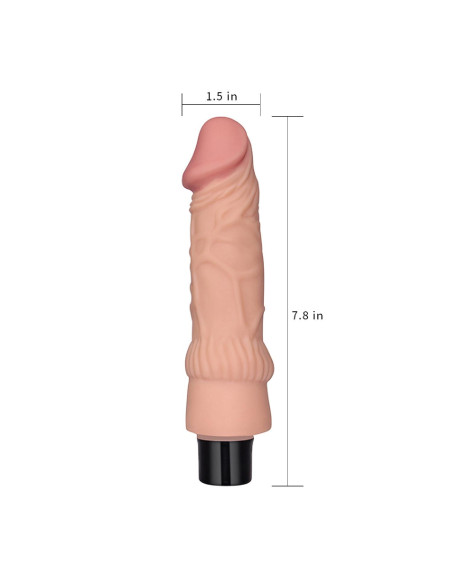 7.8"" REAL SOFTEE Vibrating Dildo
