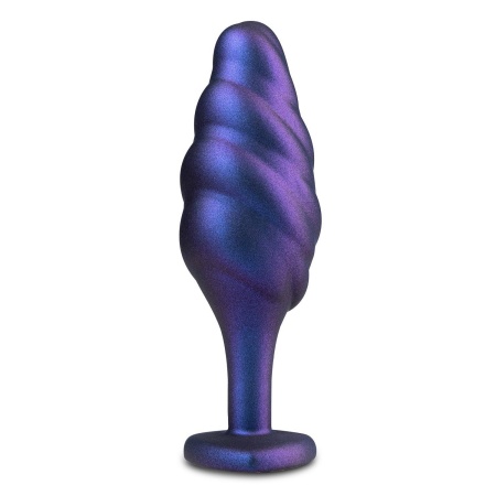 Korek analny Matrix Bumped Bling Plug Sapphire - stożkowa główka, żebrowanie, StayPut™, 11,4 cm - 2