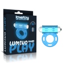 Pierścień na penisa z wibracją Lumino Play 3,81 x 1,91 cm Niebieski świecący - 1