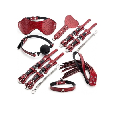 Suitcase bondage set red - 1