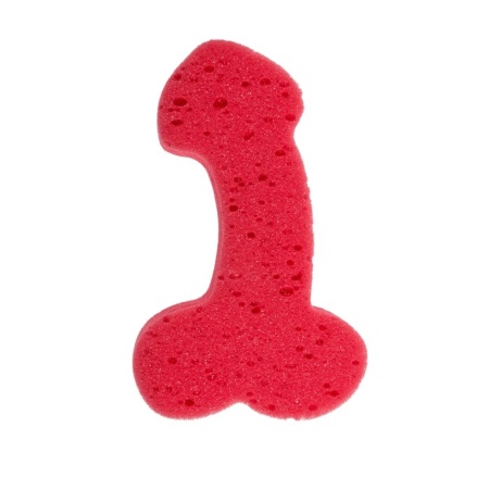 Gąbka do kąpieli w kształcie penisa 19 cm – śmieszny prezent na wieczór panieński - 1