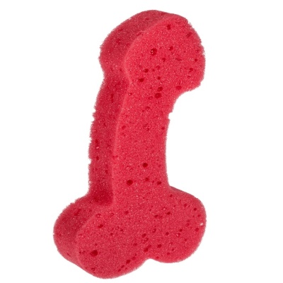 Gąbka do kąpieli w kształcie penisa 19 cm – śmieszny prezent na wieczór panieński - 1 2