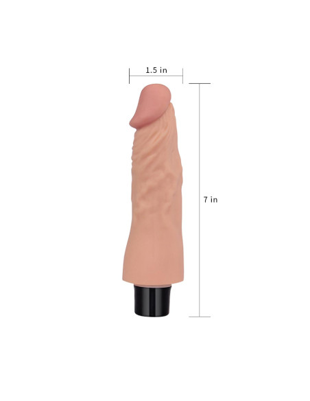 7"" REAL SOFTEE Vibrating Dildo