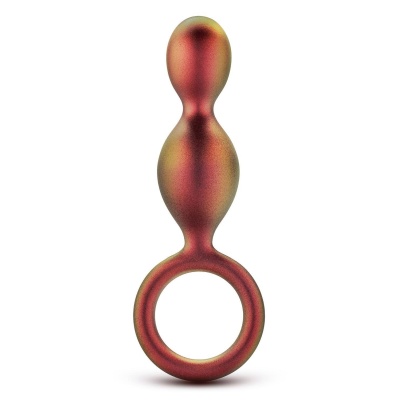 Korek analny Matrix Duo Loop Plug Copper - dwie progresywne kulki z pętlą, długość całkowita 13,3 cm, długość wprowadzalna 8,2 c - 1 2