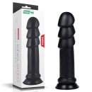 Korek analny King Sized Anal Ripples 28,5 cm – segmentowany, czarny - 1