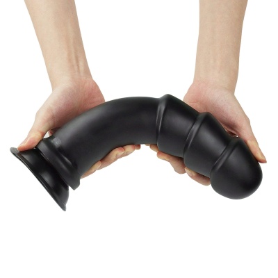 Korek analny King Sized Anal Ripples 28,5 cm – segmentowany, czarny - 1 2