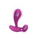 Wibrator podwójnej stymulacji Witty Sweet Orchid - elastyczna szyjka 360°, sterowanie pilotem, długość wkładki 8 cm, Ø3 cm - 4
