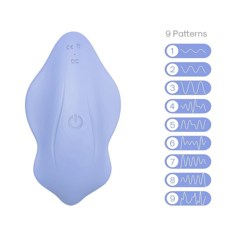 Wibrator do majtek Whisper Purple - bezprzewodowy stymulator z pilotem 12 m, silikon medyczny, 96 × 51 × 31 mm - 4