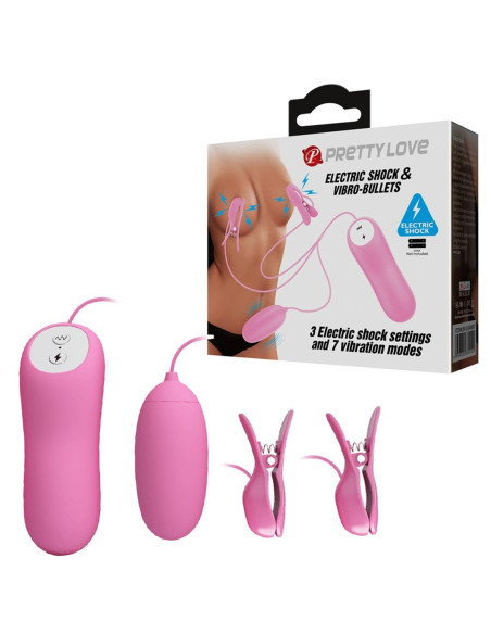 PRETTY LOVE - ELECTRIC SHOCK & VIBRO-BULLETS, 7 vibration functions 3 electric shock functions