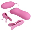 Electric Shock & Vibro-Bullets - zestaw wibracyjno-elektryczny z regulowanymi zaciskami, 7,5 cm - 3