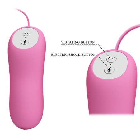 Electric Shock & Vibro-Bullets - zestaw wibracyjno-elektryczny z regulowanymi zaciskami, 7,5 cm - 6