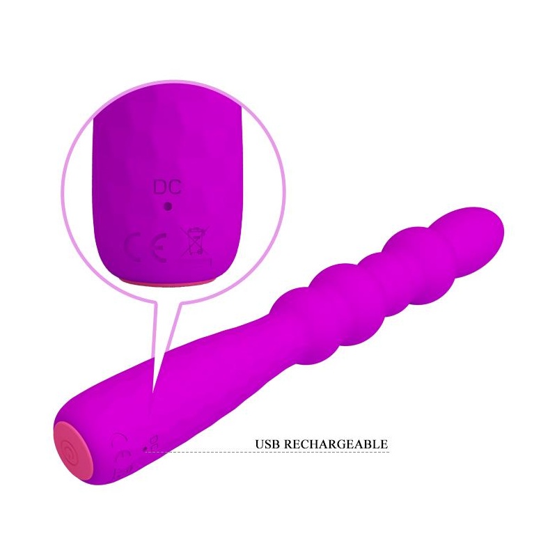Wibrator MONROE elastyczny - 12 funkcji, 16,6 cm - 6