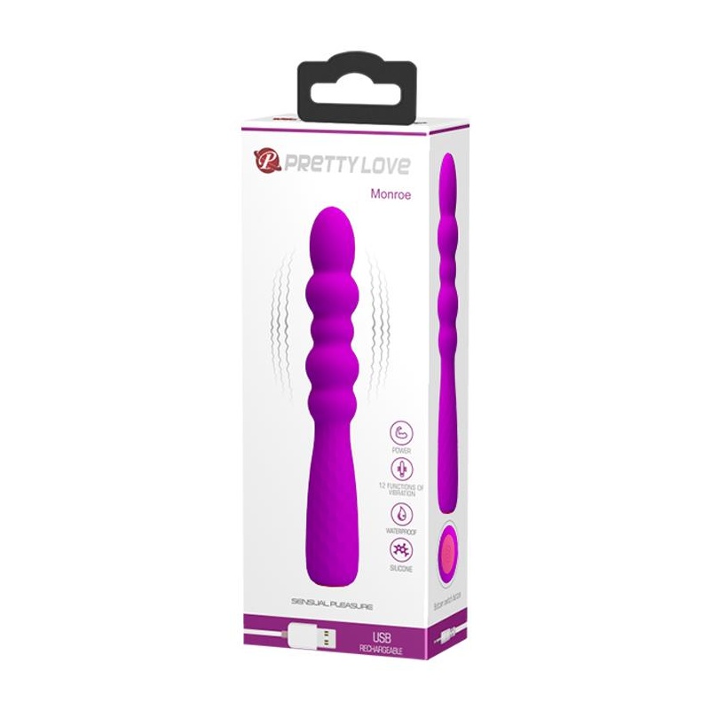 Wibrator MONROE elastyczny - 12 funkcji, 16,6 cm - 9