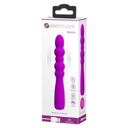 Wibrator MONROE elastyczny - 12 funkcji, 16,6 cm - 9