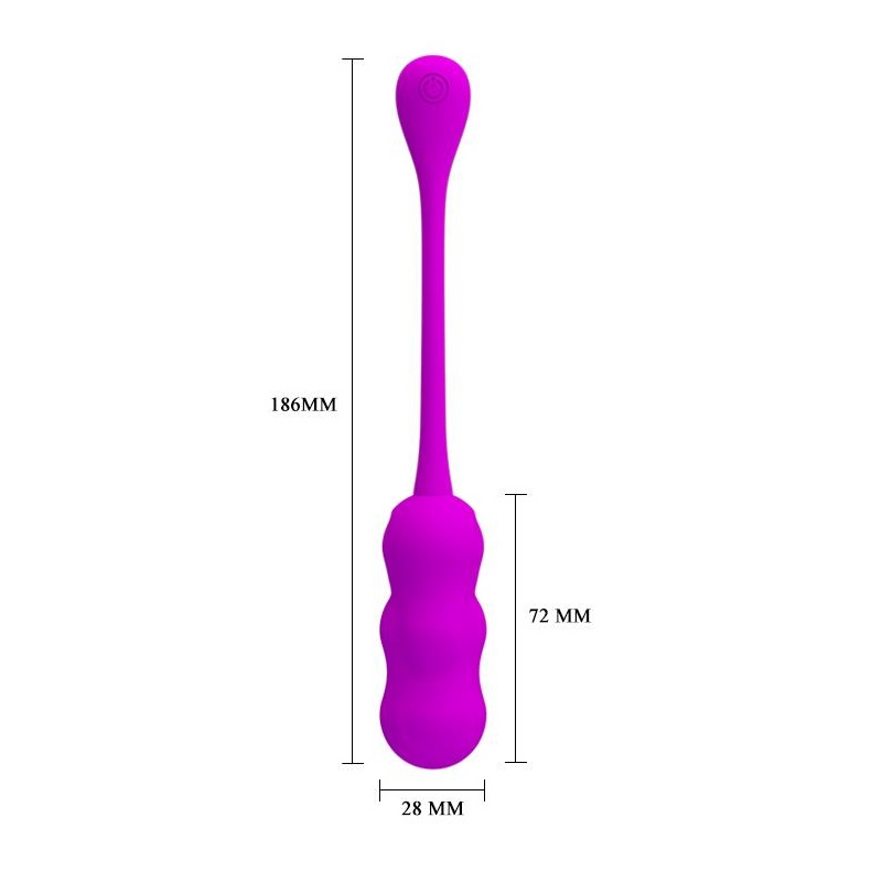 Wibrujące jajo Leshy z pilotem - 12 funkcji, 7,2 cm - 6