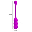 Wibrujące jajo Leshy z pilotem - 12 funkcji, 7,2 cm - 6