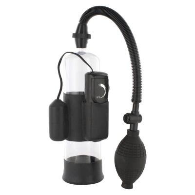 Pompka próżniowa do penisa Power Pump Black z wibracjami 19 cm - 1