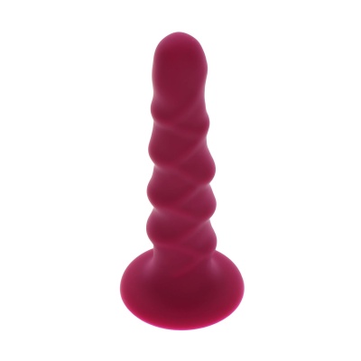 Dildo z przyssawką Ribbed Dong 15 cm karbowane - 1 2