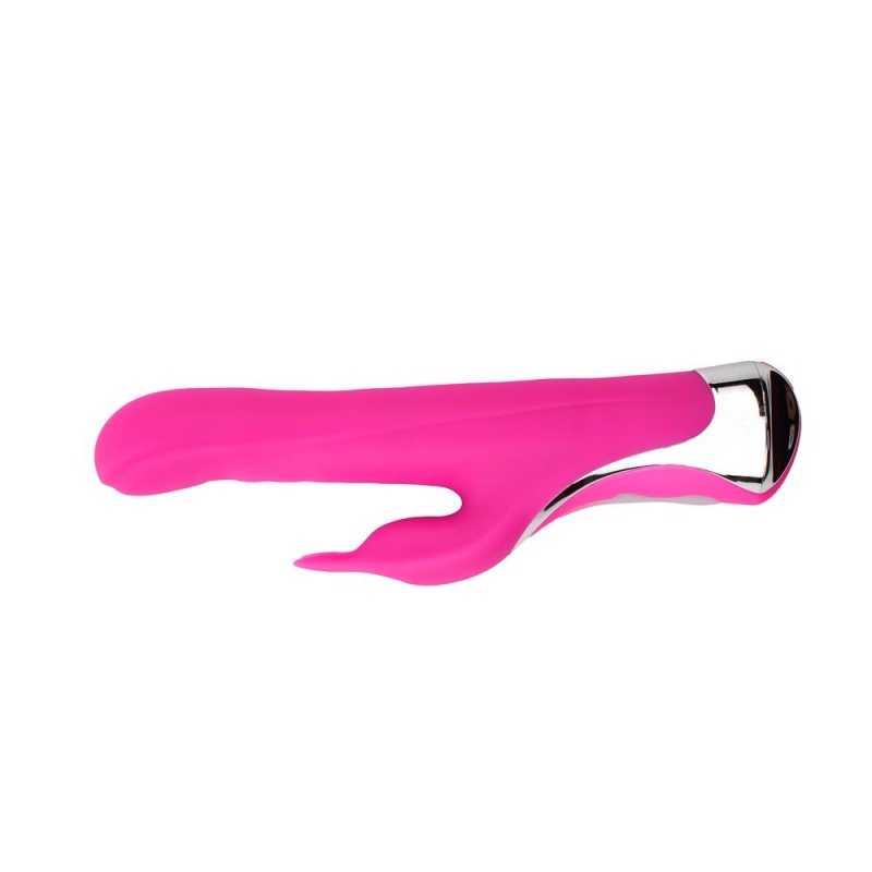 Wibrator króliczek Missile Rabbit-Pink - silikon hipoalergiczny, 10 programów wibracji, długość 23,5 cm, średnica 3,6 cm, wodood - 3