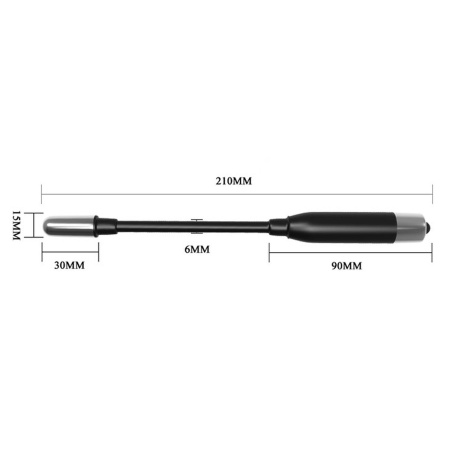 Wibrator łechtaczkowy MICPHONE z elastyczną szyjką i metalową końcówką - ok. 20 cm - 4