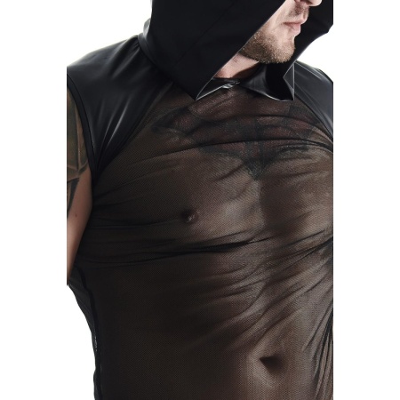męski t-shirt bez rękawów z kapturem - 3