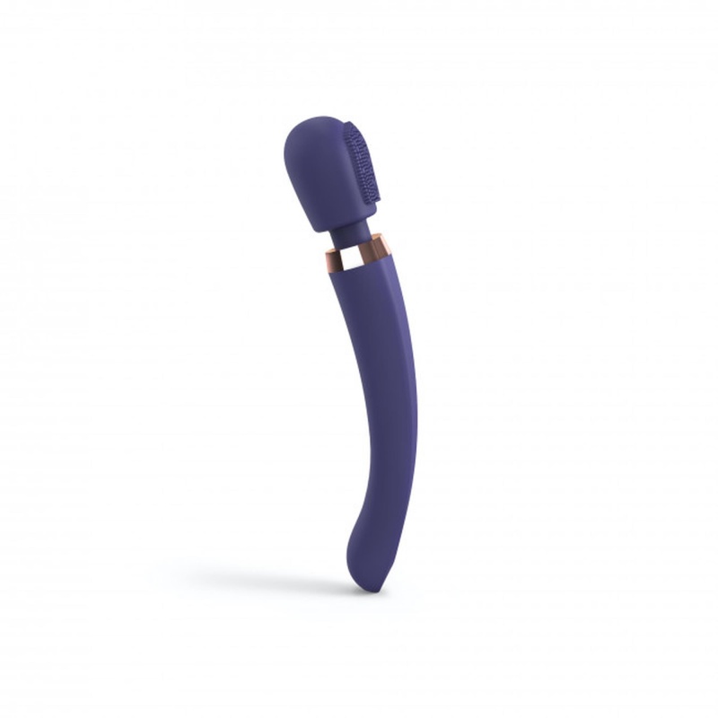Stymulator różdżkowy BRUSH CRUSH MIDNIGHT INDIGO - teksturowana głowica, 20 trybów wibracji, 8 intensywności, długość 25,4 cm - 3