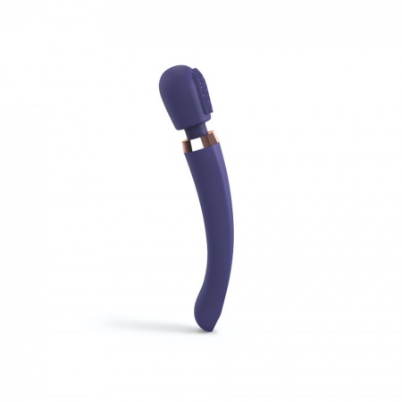 Stymulator różdżkowy BRUSH CRUSH MIDNIGHT INDIGO - teksturowana głowica, 20 trybów wibracji, 8 intensywności, długość 25,4 cm - 3