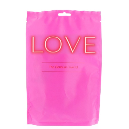 Zestaw erotyczny The Sensual Love Kit 7w1 – wibrator i kajdanki (opakowanie ok. 20 cm) - 1