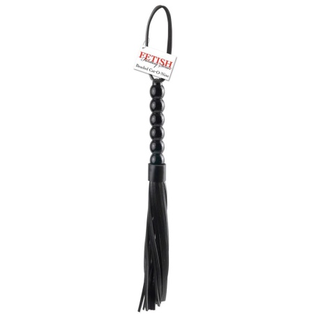 Bicz Cat-o-Nine Tails FFS z 9 miękkimi pasmami poliuretanu i koralikową rączką 22 cm - 1