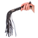 Bicz Cat-o-Nine Tails FFS z 9 miękkimi pasmami poliuretanu i koralikową rączką 22 cm - 2