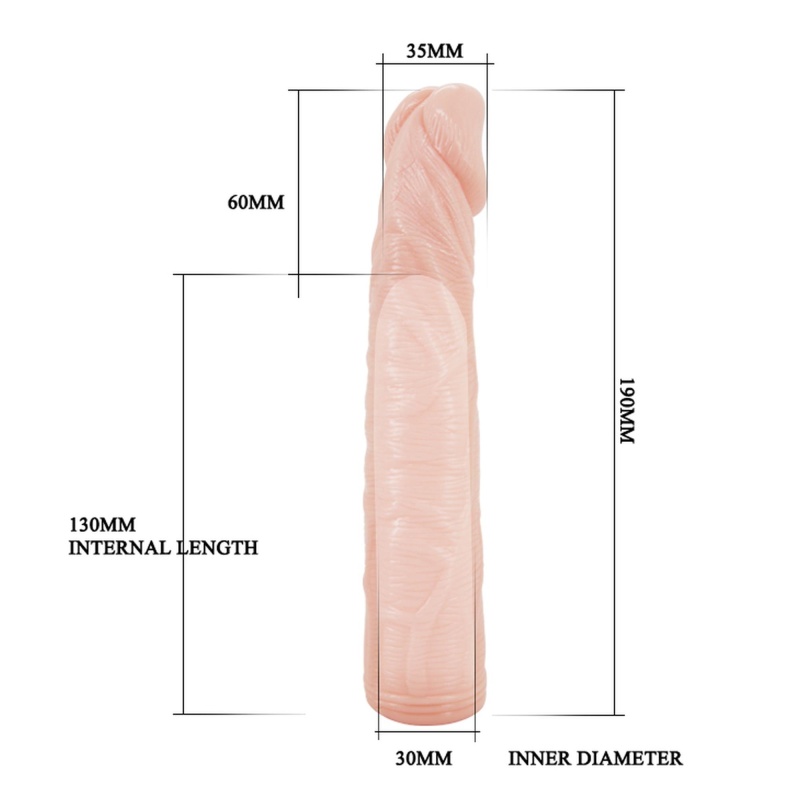 Przedłużacz penisa Deep Love silikonowy, 20 cm - 6