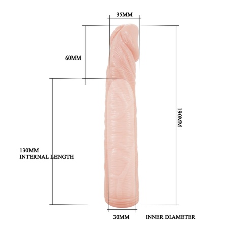 Przedłużacz penisa Deep Love silikonowy, 20 cm - 6