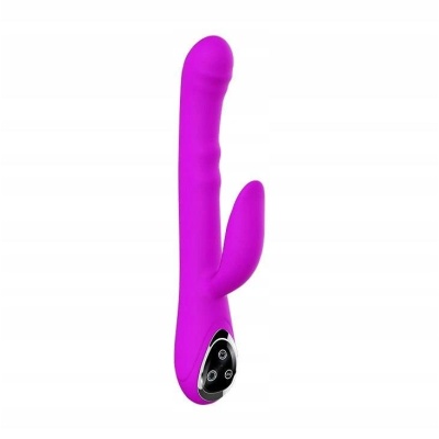 Wibrator Intimate z rotacyjną główką i stymulatorem łechtaczki, 25 cm - 1