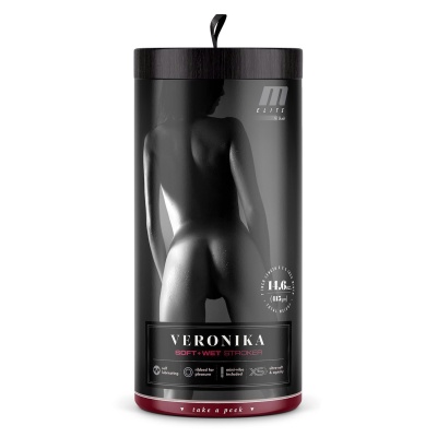 Masturbator M Elite Soft and Wet Veronika Beige - samosmarujący żebrowany kanał, długość 16,5 cm - 1