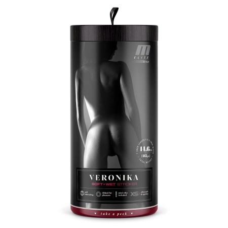 Masturbator M Elite Soft and Wet Veronika Beige - samosmarujący żebrowany kanał, długość 16,5 cm - 1