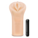 Masturbator M Elite Soft and Wet Veronika Beige - samosmarujący żebrowany kanał, długość 16,5 cm - 2