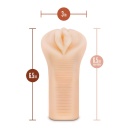 Masturbator M Elite Soft and Wet Veronika Beige - samosmarujący żebrowany kanał, długość 16,5 cm - 3