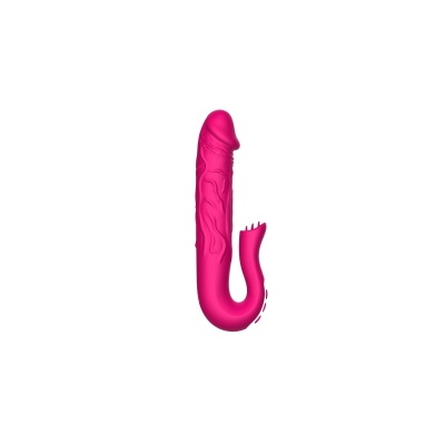Wibrator stymulujący językiem Realistic Tongue - 2 silniki, 10 prędkości, obrotowa główka, profil ergonomiczny - 1 2