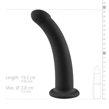 Dildo Parker z Przyssawką 19,5 cm Czarny Silikon - 10